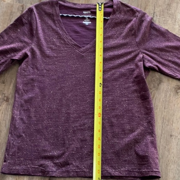 SONOMA THE EVERY DAY TEE BY SONOMA SIZE SMALL PETITE BURGUNDY - Picture 8 of 8